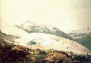 Pars, William The Rhone Glacier and the Source of the Rhone oil painting reproduction